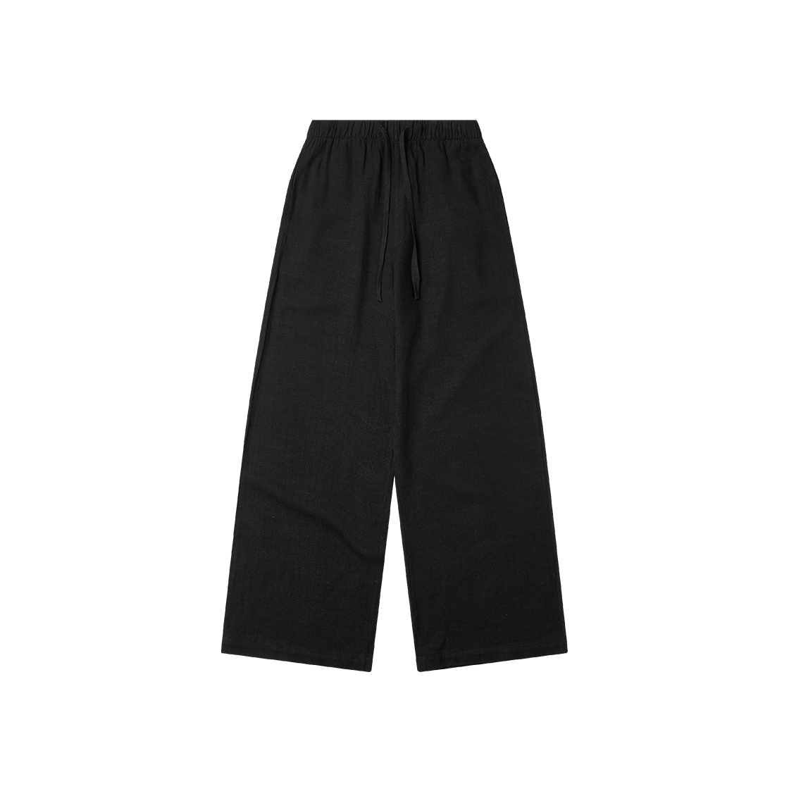 플랫웨이브 인 서울 로엔 린넨 와이드 팬츠 블랙(Flatwave in Seoul Loen Linen Wide Pants Black)
