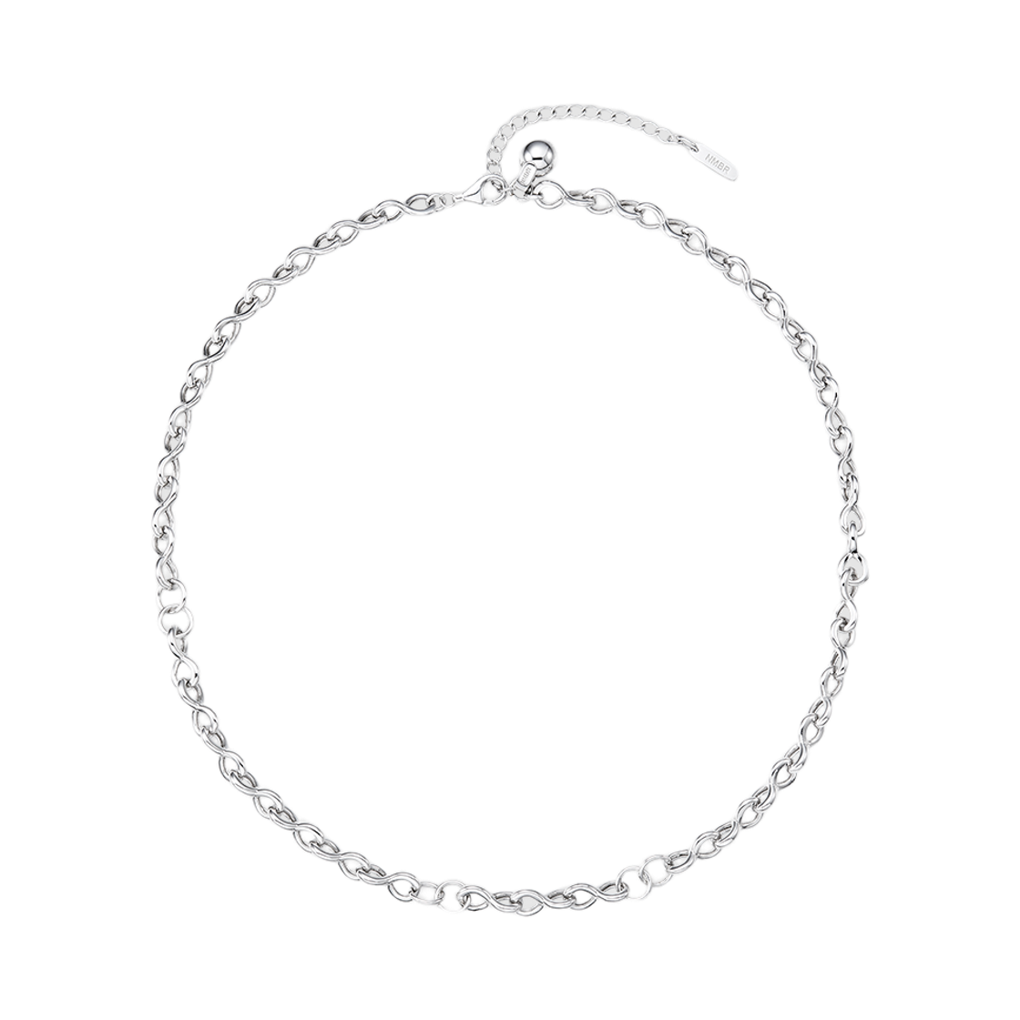 넘버링 #5790 링크드 네크리스 위드 볼 참 실버(NUMBERING #5790 Linked Necklace with Ball Charm Silver) - 1