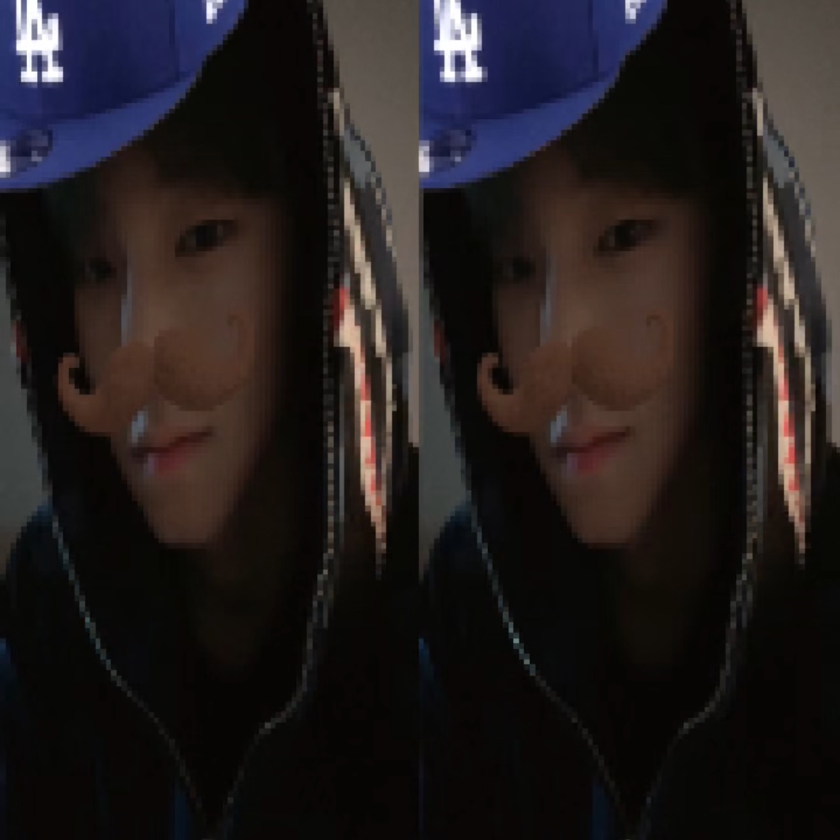BAPE Color Camo Shark Full Zip Hoodie Navy 착용 스타일 - 2