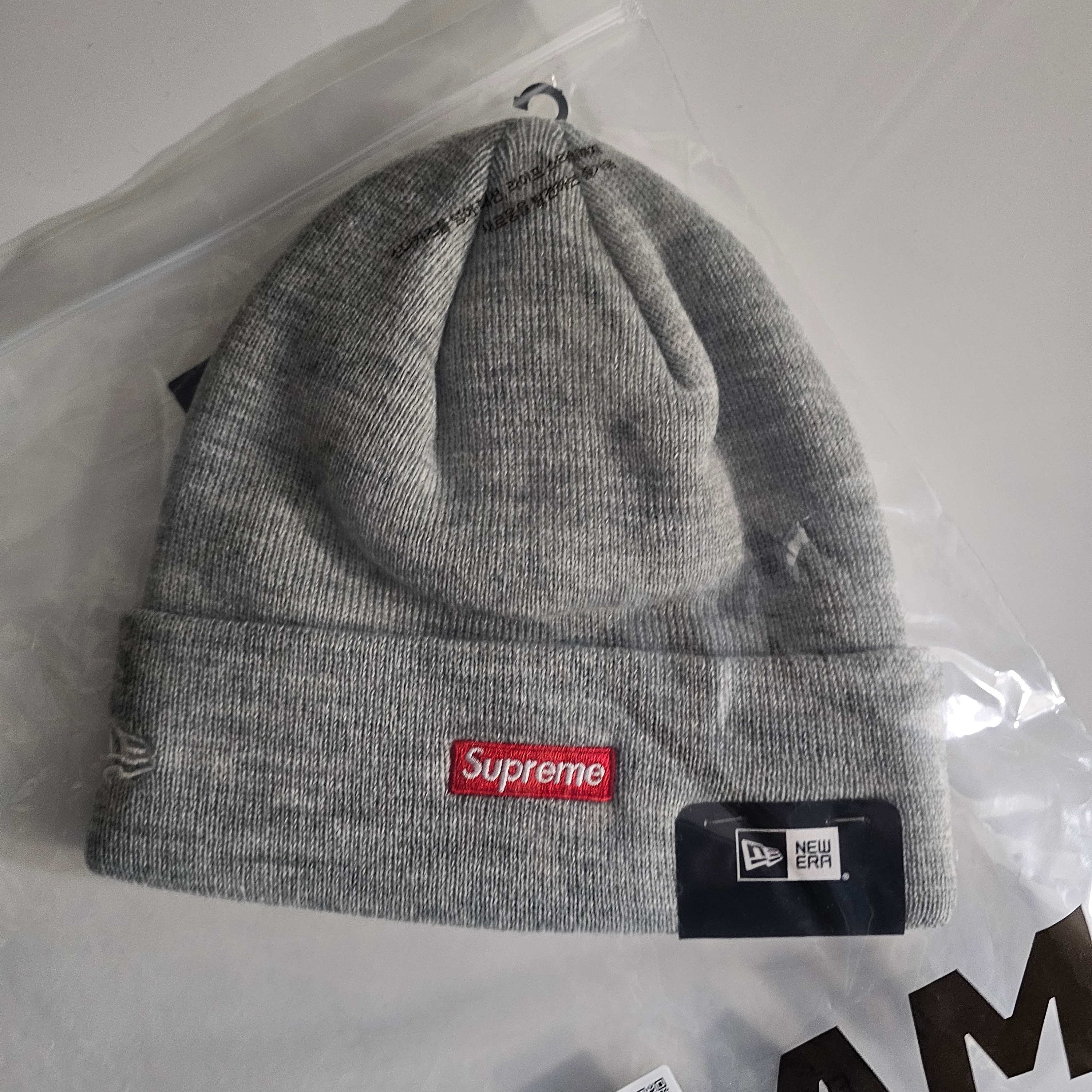 Supreme New Era S Logo Beanie Heather Grey - 23FW 착용 스타일