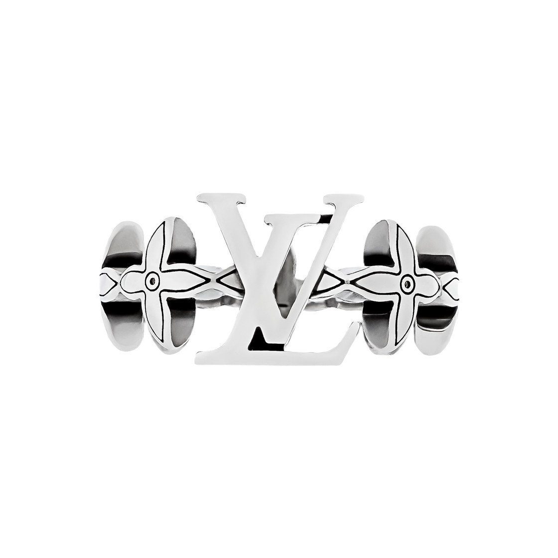 - Louis Vuitton LV Flower Puppy Chain Ring Sterling SiLVer