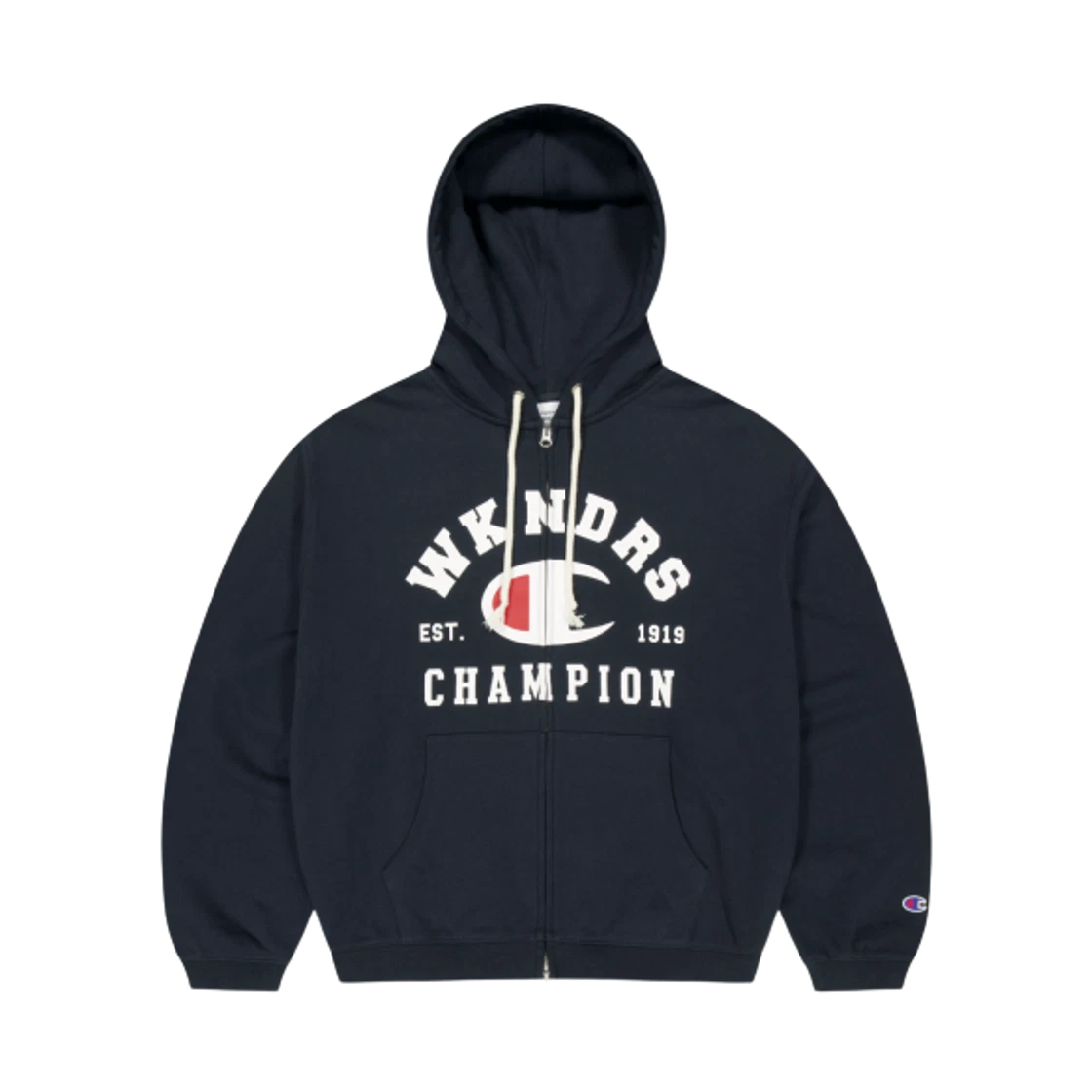 WKNDRS WKNDRS x Champion Logo Zip-Up Hoodie Navy · M