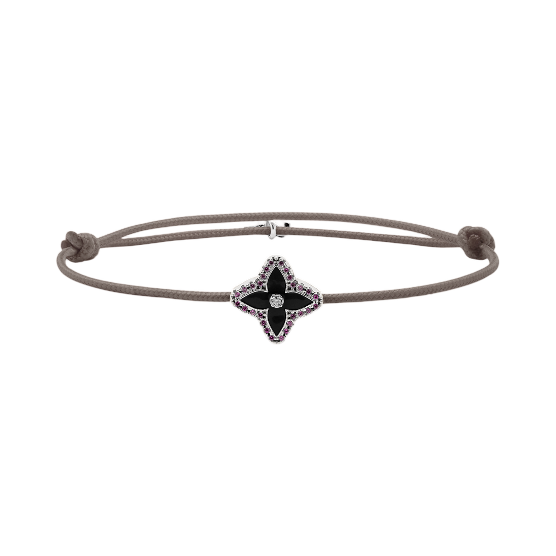 M03622 Louis Vuitton Monogram Stasia Cordon Bracelet Gray
