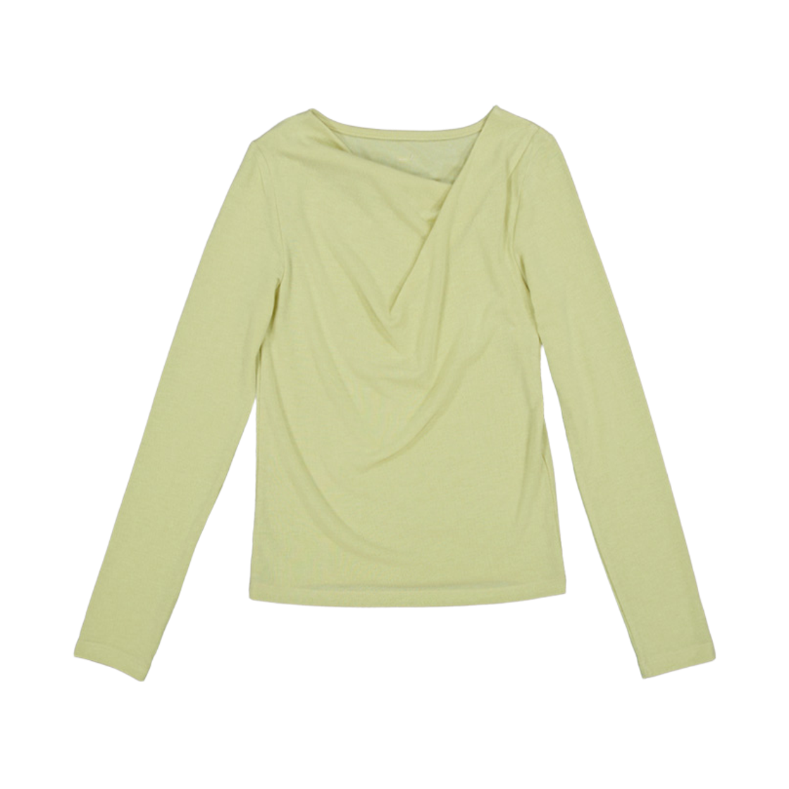 뮈르뮈르 스칸 트위스트 오프숄더 티 라임(Murmure Skan Twist T-Shirt Lime)