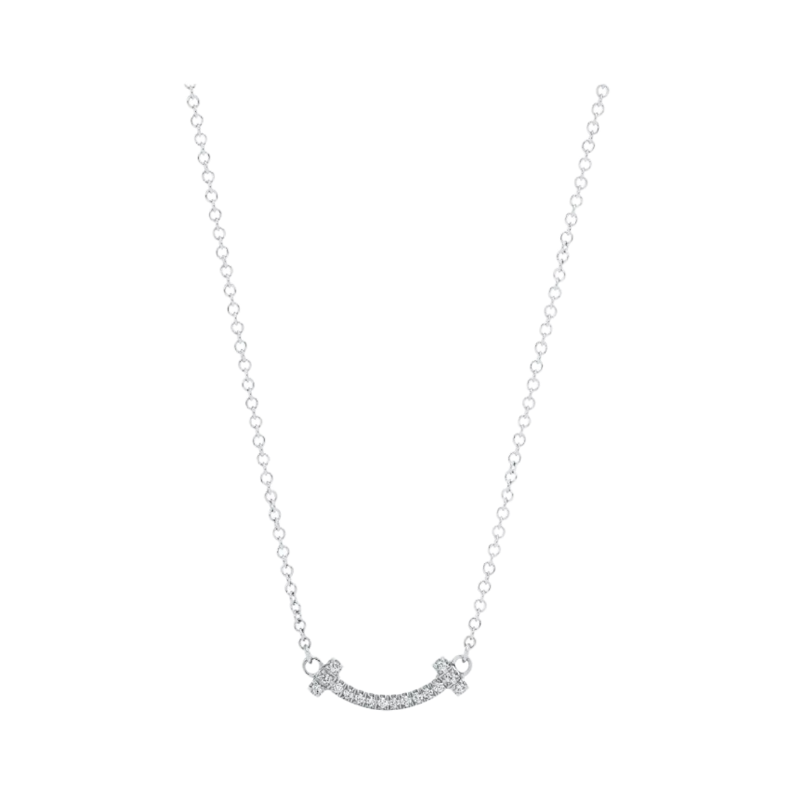 티파니 앤 코 티파니 T 스마일 펜던트 18K 화이트 골드 다이아몬드(Tiffany & Co. Tiffany T Smile Pendant 18K White Gold Diamonds)