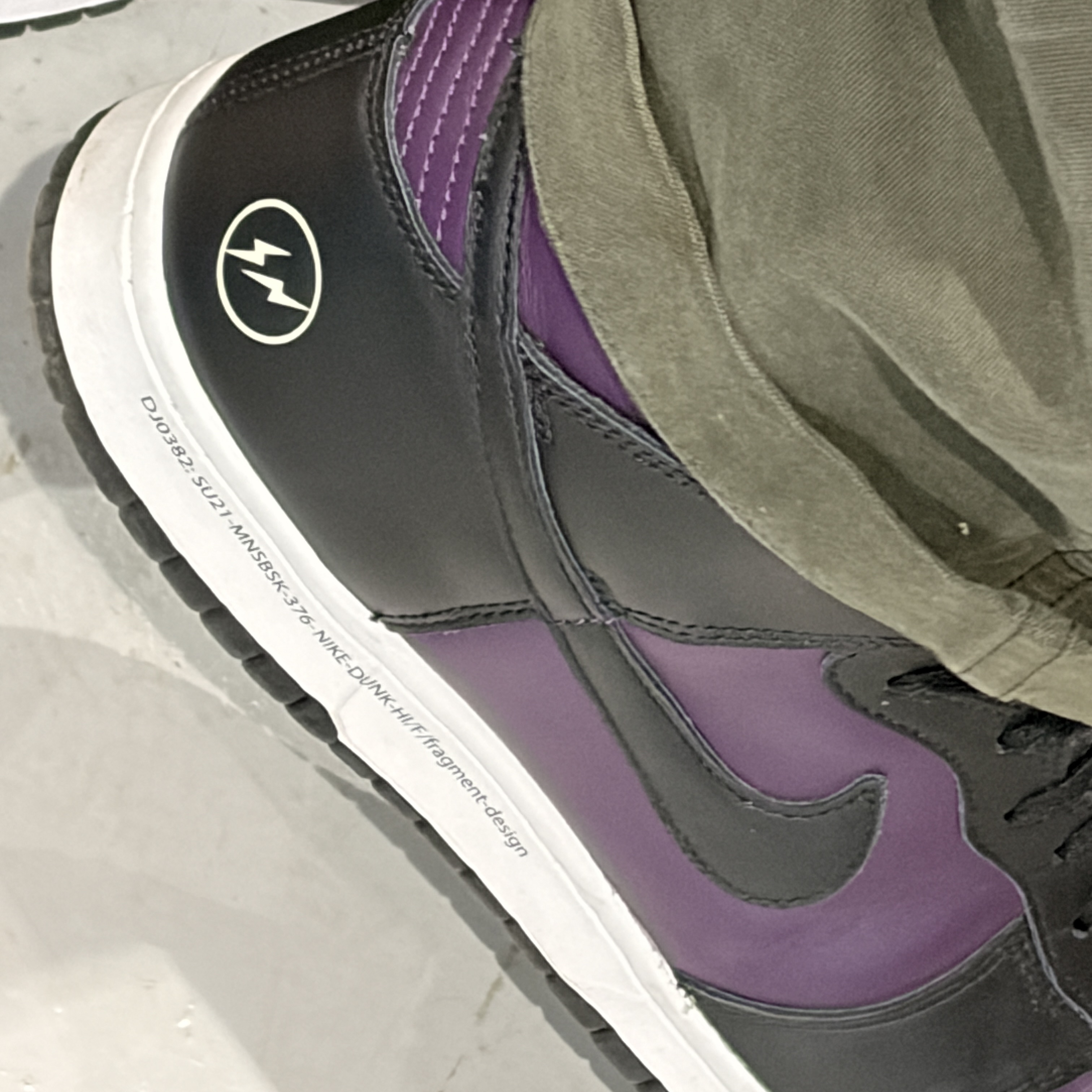 Nike x Fragment Dunk High Black 착용 스타일