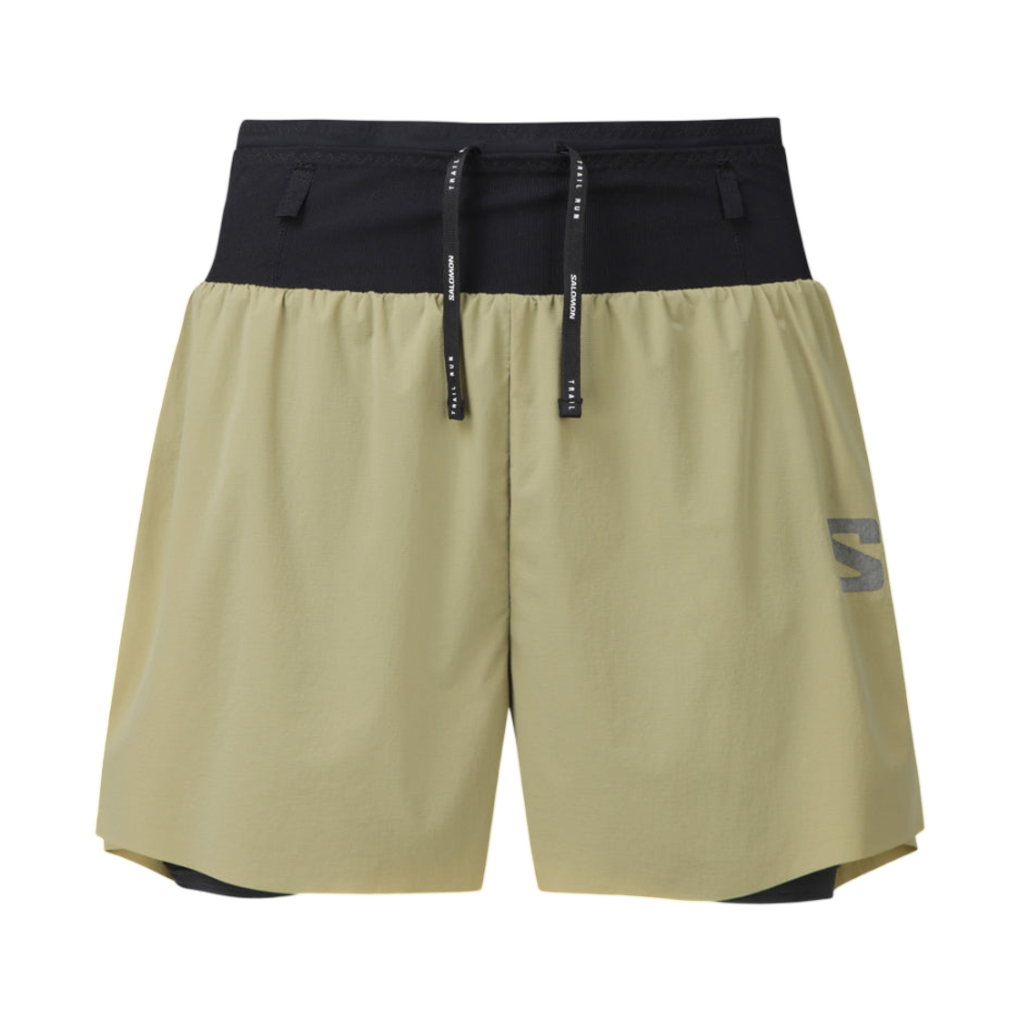(W) 살로몬 트레일 그릿 3인치 쇼츠 그레이 카키((W) Salomon Trail Grit 3 Inch Shorts Gray Khaki)