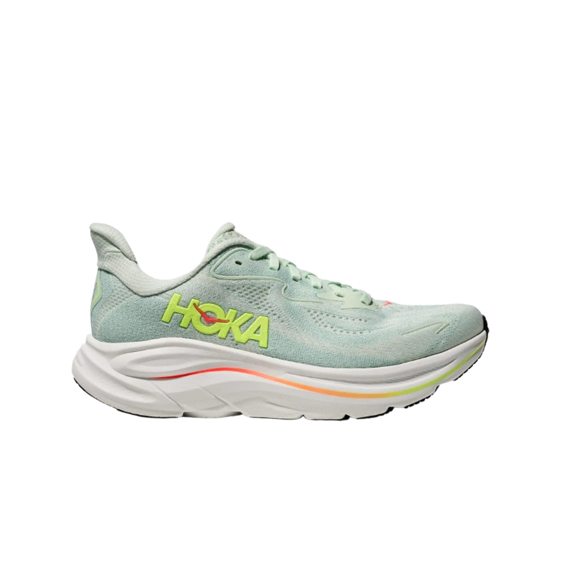 1162031-SLSSN (W) Hoka Clifton 10 Sea Glass Neon Flame - Regular
