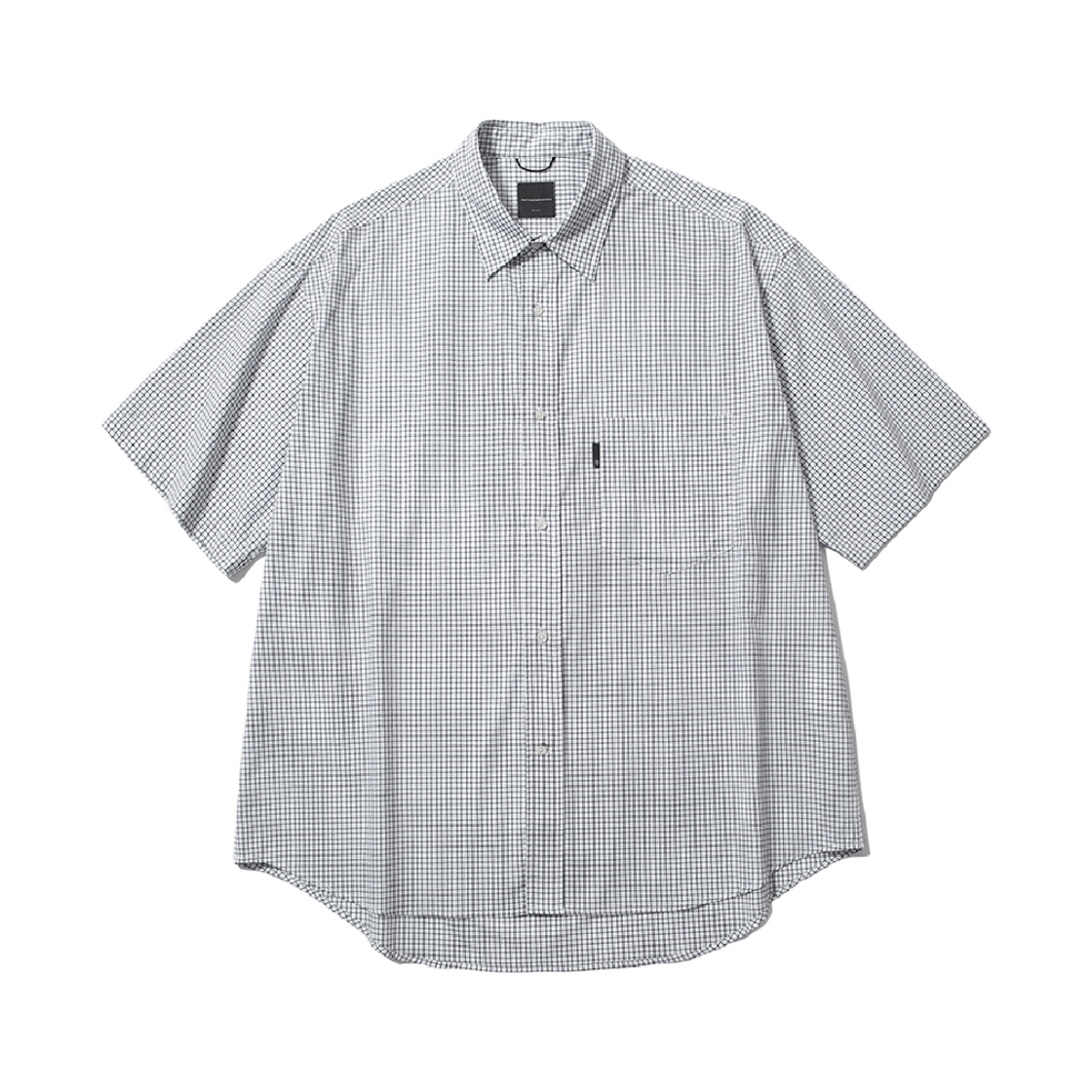 [SS26] 모이프 유니폼 셔츠 화이트 그리드([SS26] moif Uniform H/S Shirt White Grid) - 1