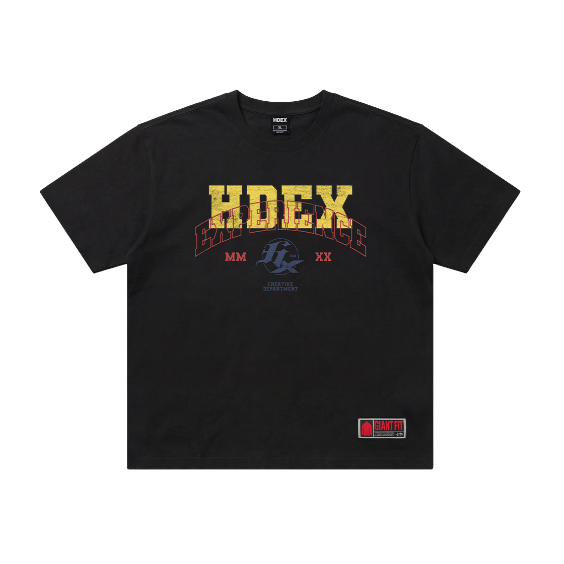 에이치덱스 오버레이 자이언트핏 숏 슬리브 블랙(HDEX Overlay Giant Fit Short Sleeve Black)