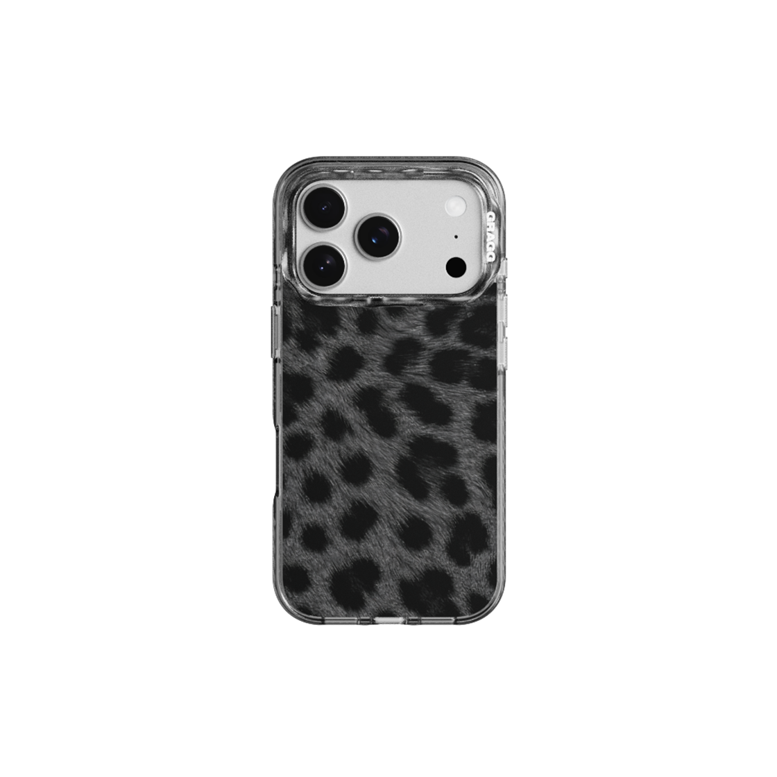 그래그 프레임 패턴 케이스 클리어 블랙 - 애쉬 텍스처 레오파드(GRAGG MAGSAFE LAYERS FRAME CASE CLEAR BLACK - ASH TEXTURE LEOPARD)