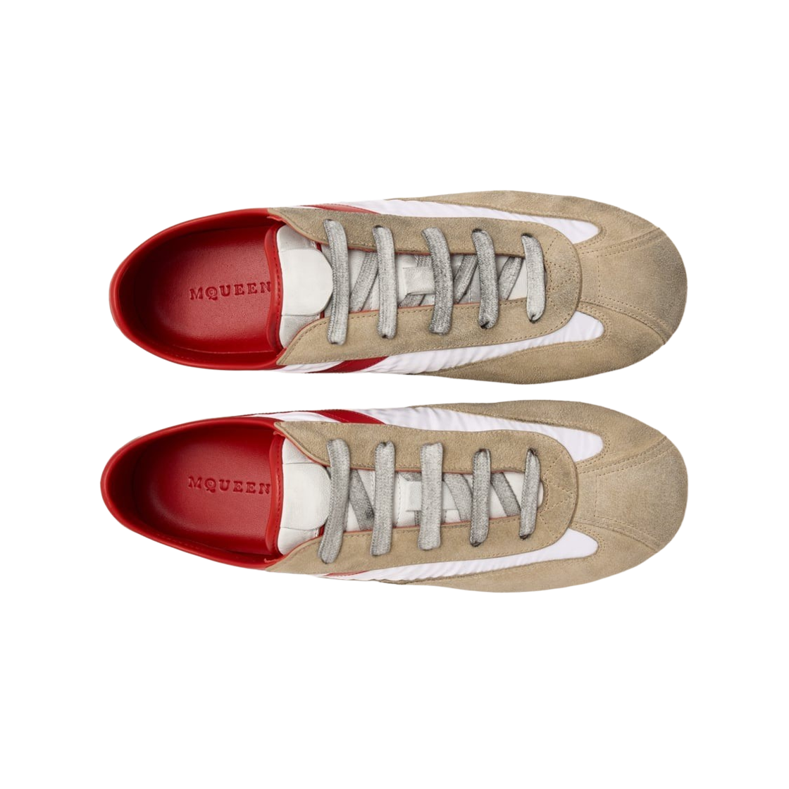(W) 알렉산더 맥퀸 박스 스니커즈 화이트 레드((W) Alexander McQueen Boxe Sneakers in White Red) - 2