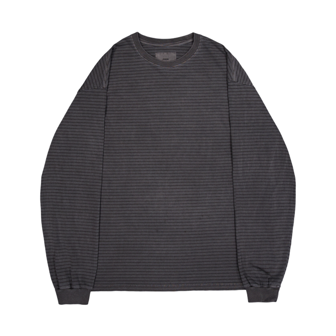 26SS_PRNT_003_CB PERENN Pigment Dyed Long Sleeve Charcoal Black