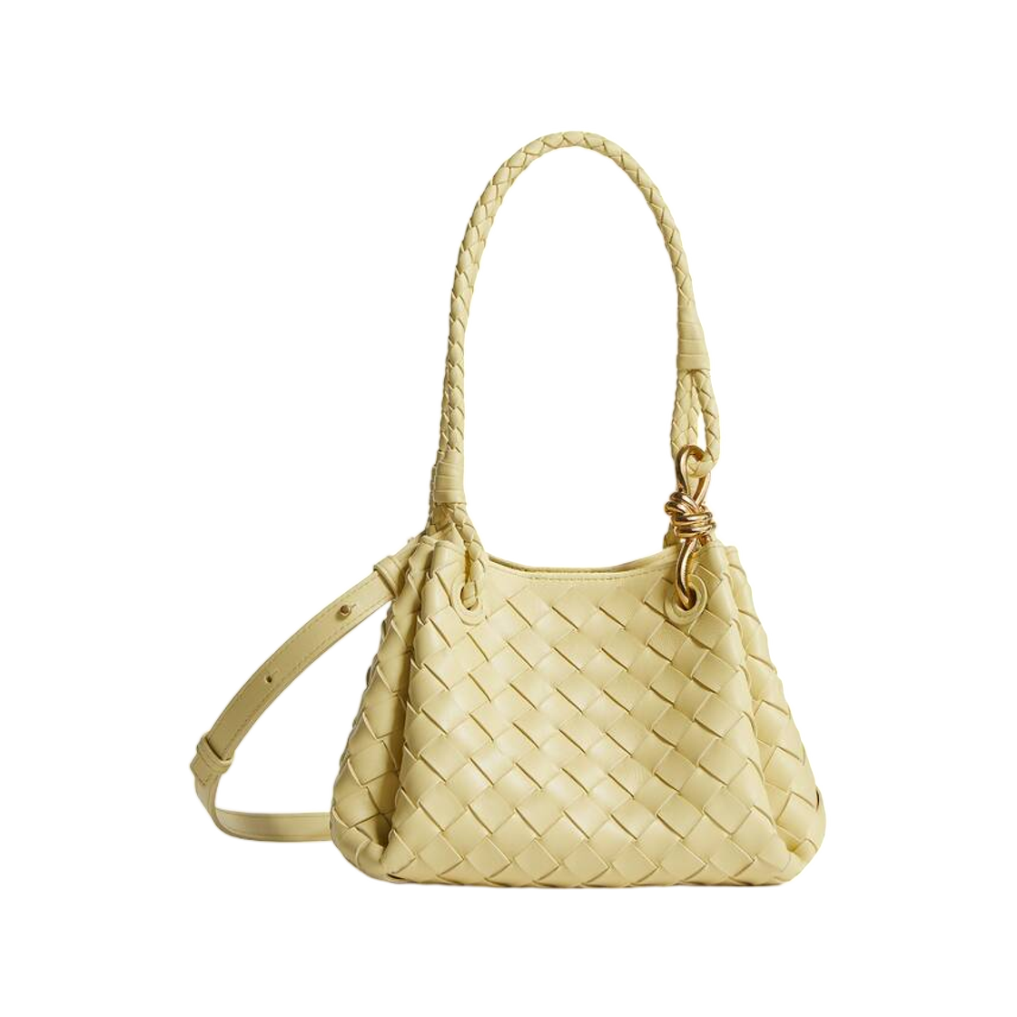 796569VCPPT7258 Bottega Veneta Small Parachute Butter Yellow