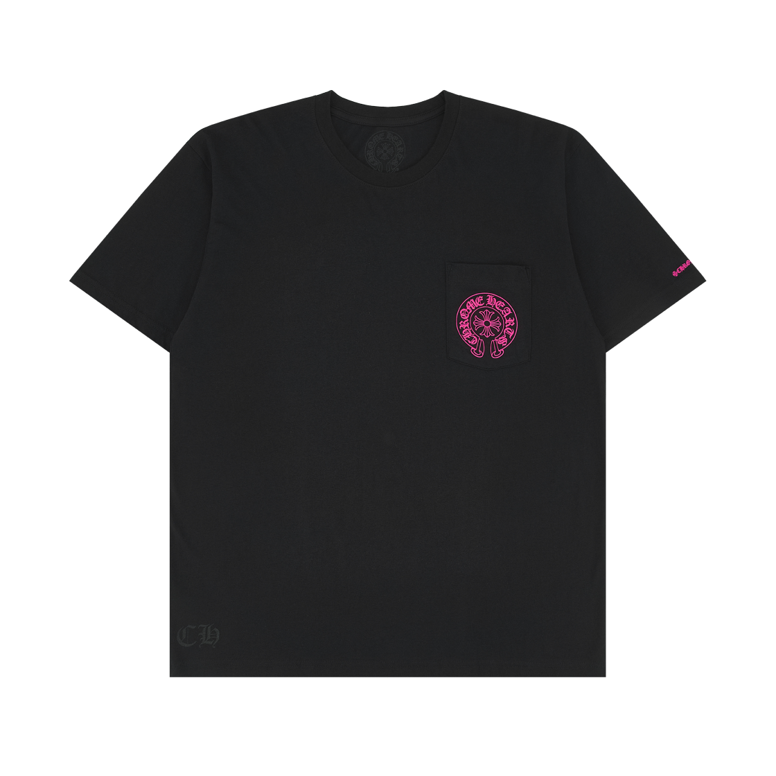 크롬하츠 홀스슈 로고 티셔츠 블랙 핑크(Chrome Hearts Horseshoe Logo T-Shirt Black Pink) - 2
