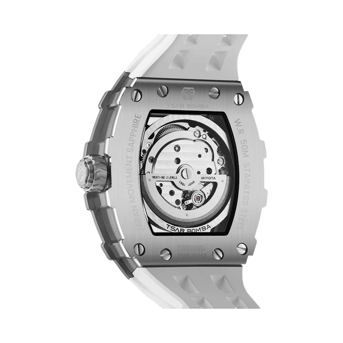 차르봄바 엘리멘탈 지르코니아 큐빅 오토매틱 워치 TB8208D-11 화이트 2(Tsar Bomba Elemental Zirconia Cubic Automatic TB8208D-11 White 2) - 2