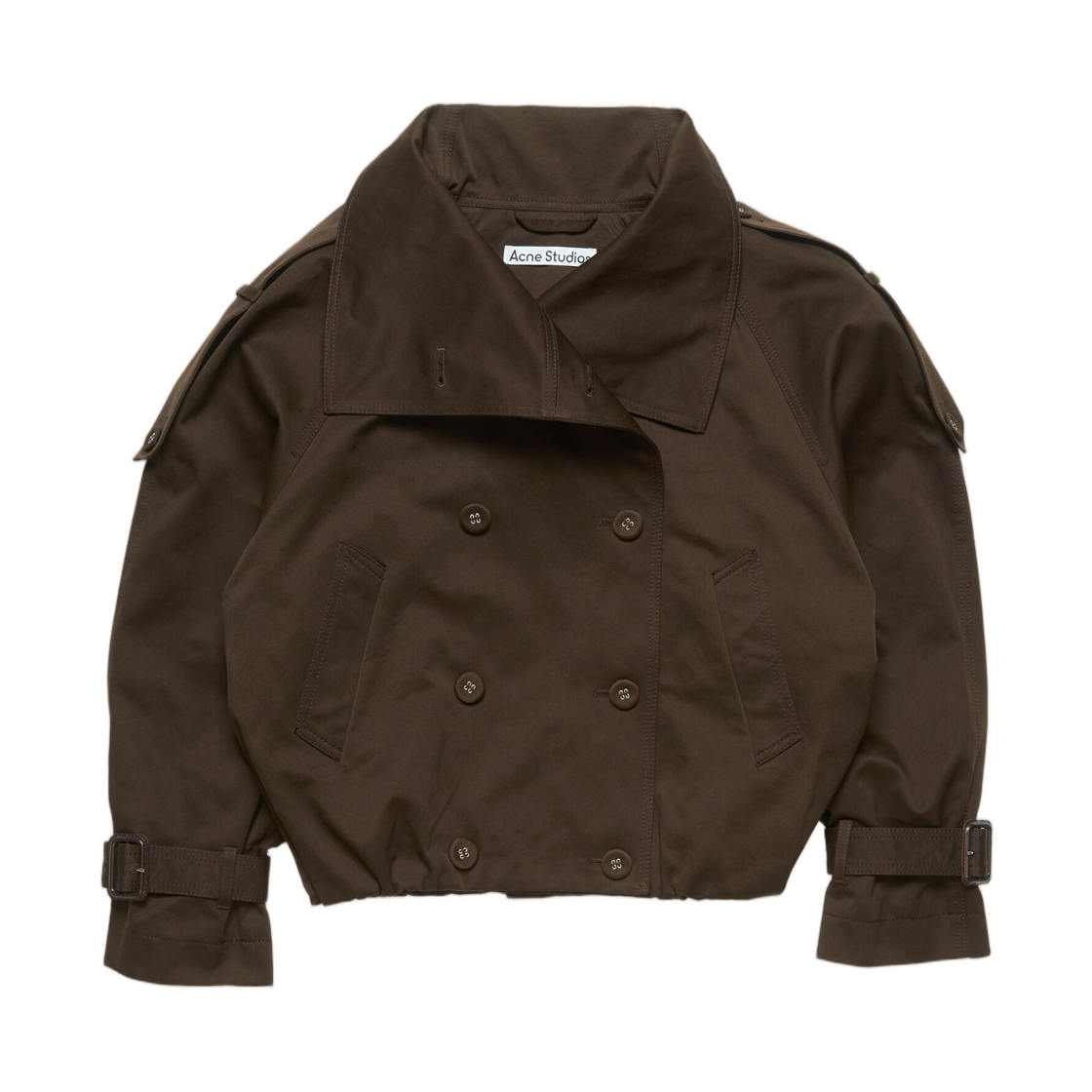 A90729-ADO Acne Studios Short Trench Coat Chestnut Brown