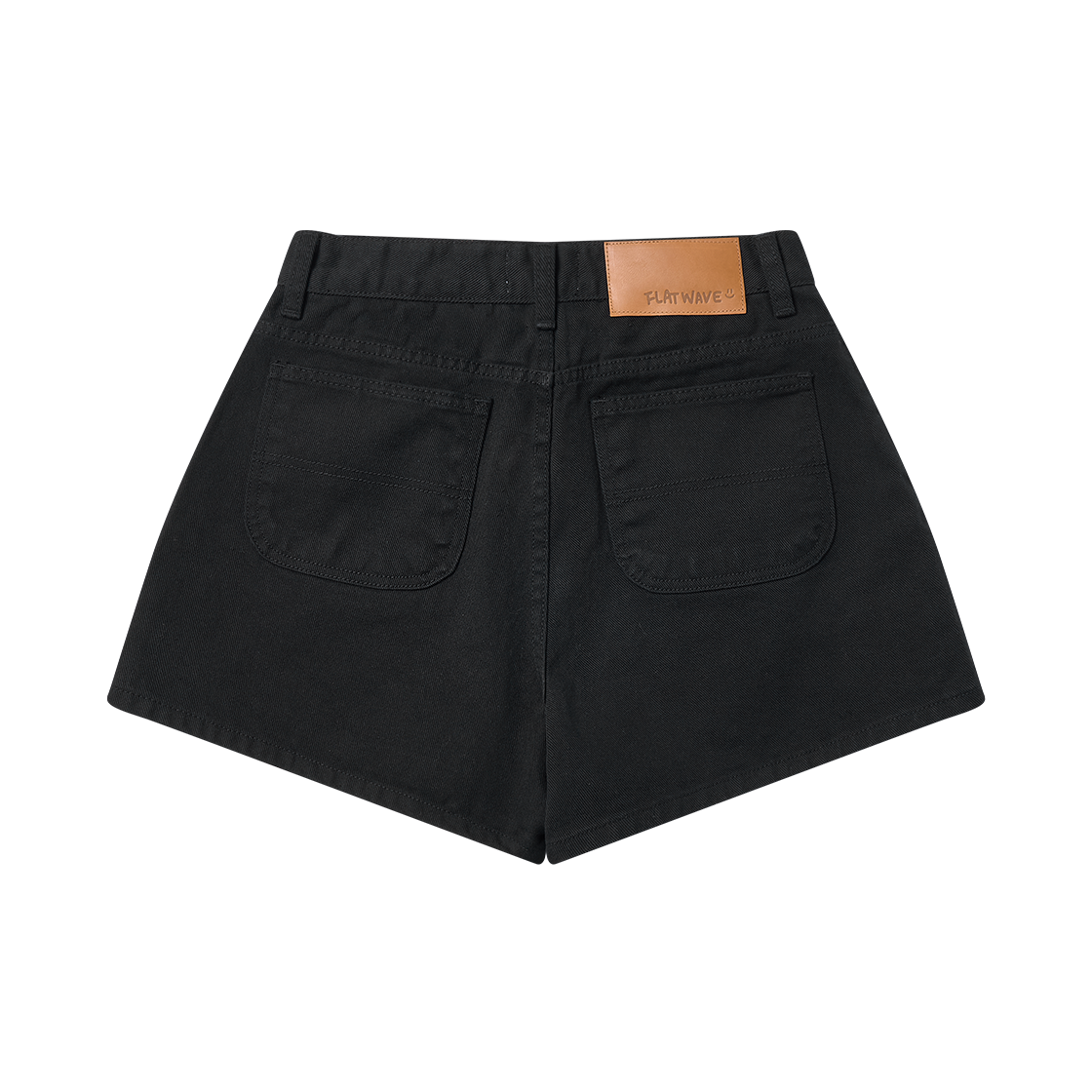 플랫웨이브 인 서울 세나 코튼 쇼츠 - 워시드 블랙(Flatwave in Seoul Sena Cotton Shorts Washed Black) - 2