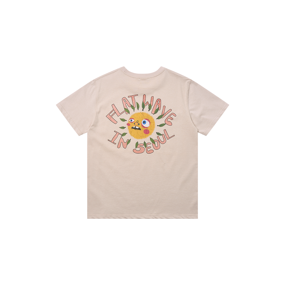 플랫웨이브 인 서울 니로 프린트 티셔츠 베이지(Flatwave in Seoul Nilo Print T-Shirts Beige) - 2