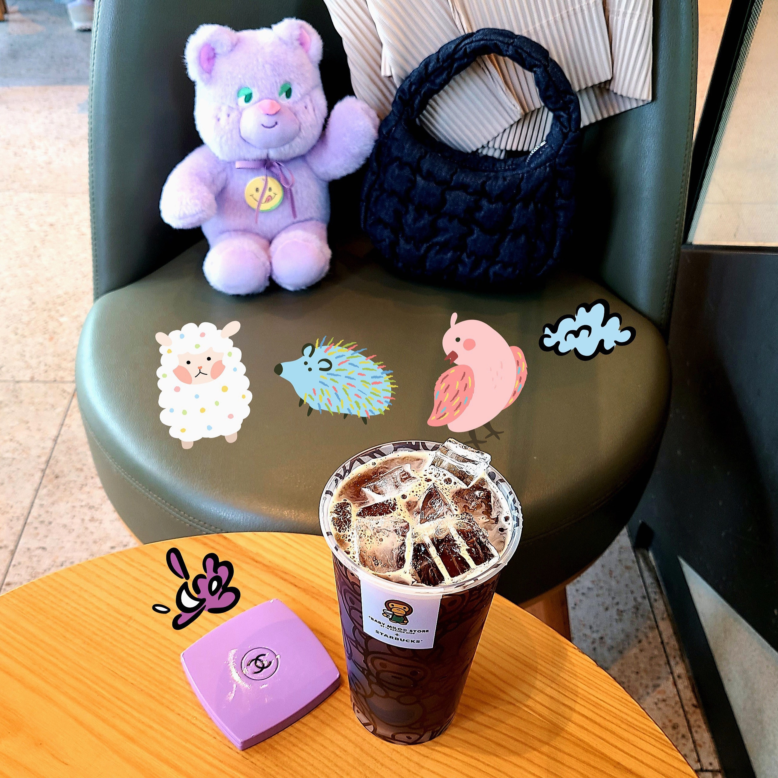 Knotted Sugar Bear Lavender, Chanel Codes Couleur Limited Edition Miroir Double Facettes 135 Immortelle 착용 스타일 - 1