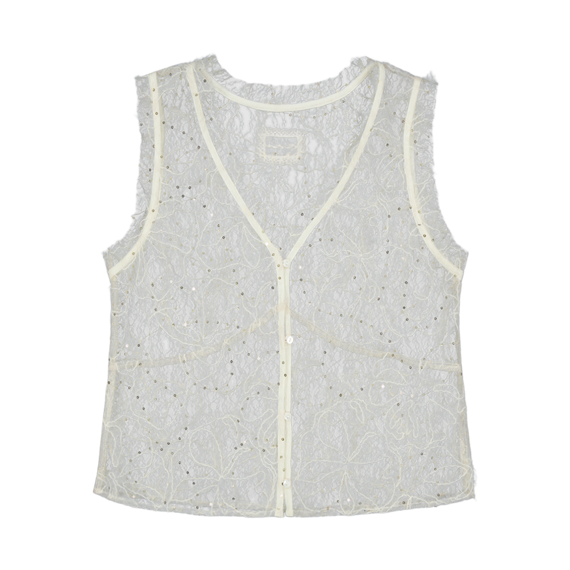 비즈 뷔스티에 베스트 크림(Murmure Beads Bustier Vest) - 1