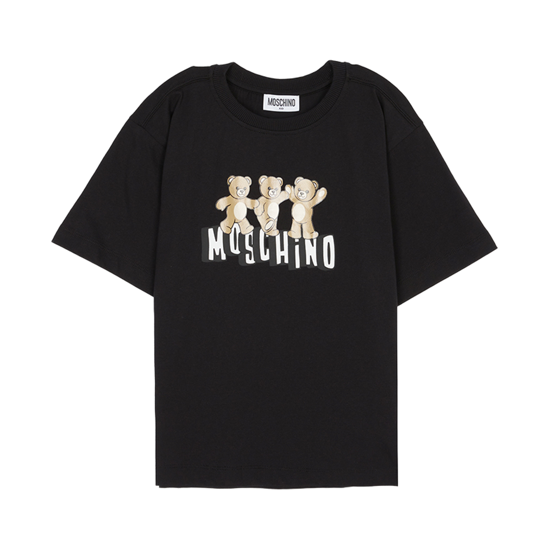 (키즈) 모스키노 테디 베어 티셔츠 블랙((Kids) Moschino Teddy Bear T-Shirt Black)