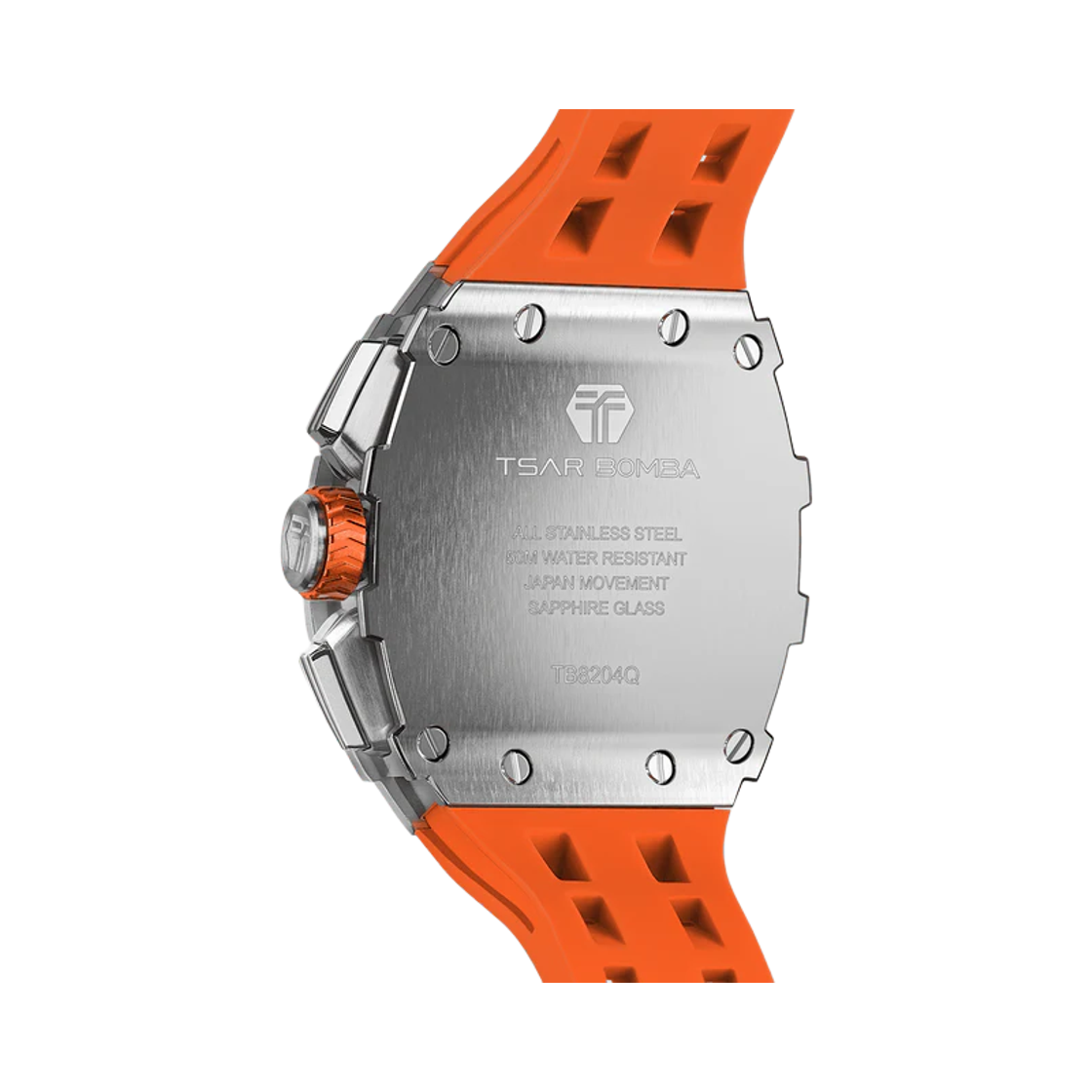 차르봄바 엘리멘탈 크로노그래프 캘린더 쿼츠 워치 TB8204Q-11 실버 오렌지(Tsar Bomba Elemental Chronograph Calendar Quartz  TB8204Q-11 Silver/Orange) - 2