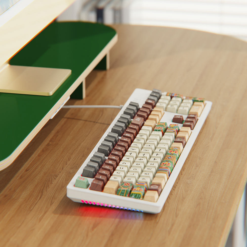 시이닷 화이트 단청 유선 LED 기계식 키보드 한국의 미(C.e.dot White Dancheong Wired LED Mechanical Keyboard) - 4