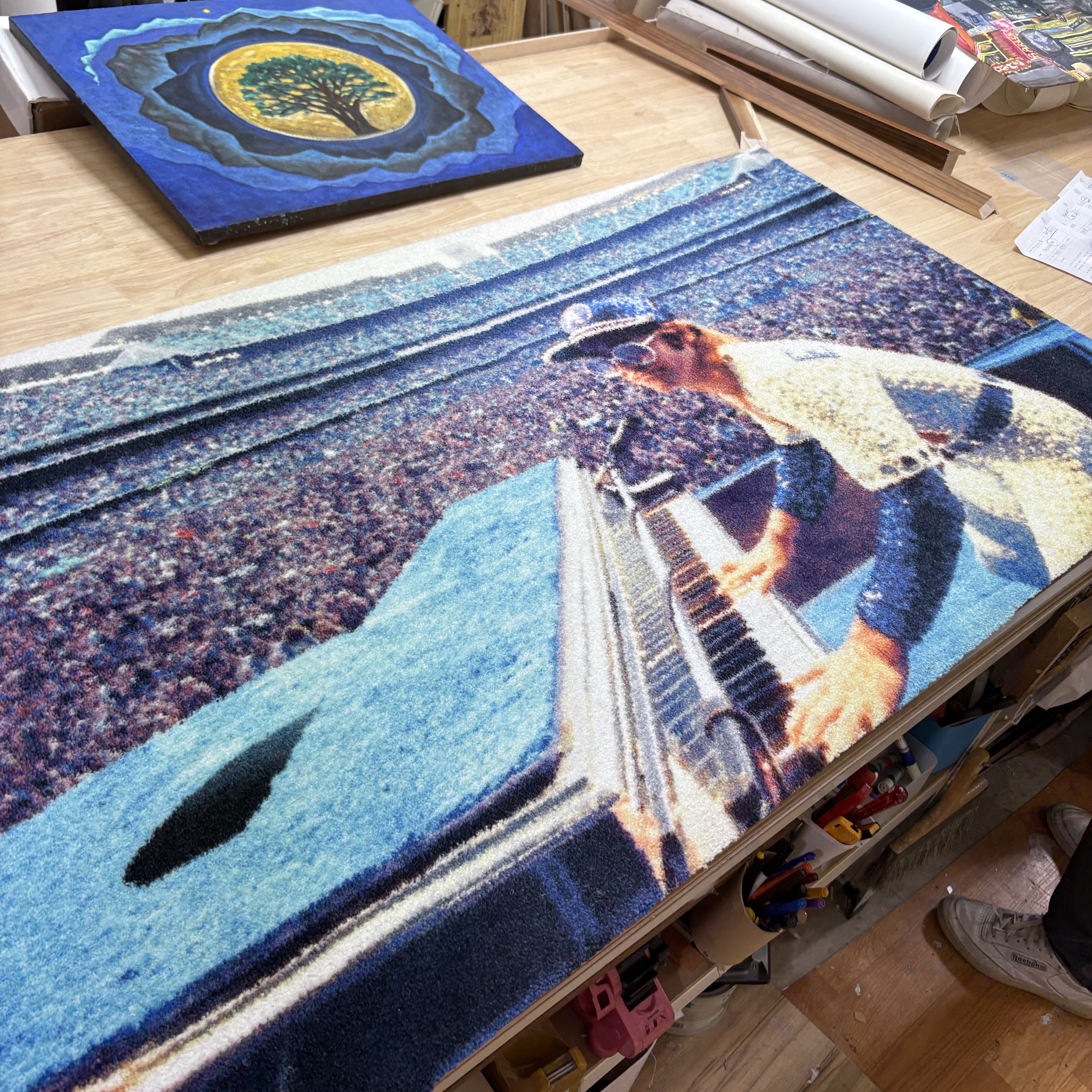 Palace x Elton John Rocket Man Rug Multi - 22SS 착용 스타일