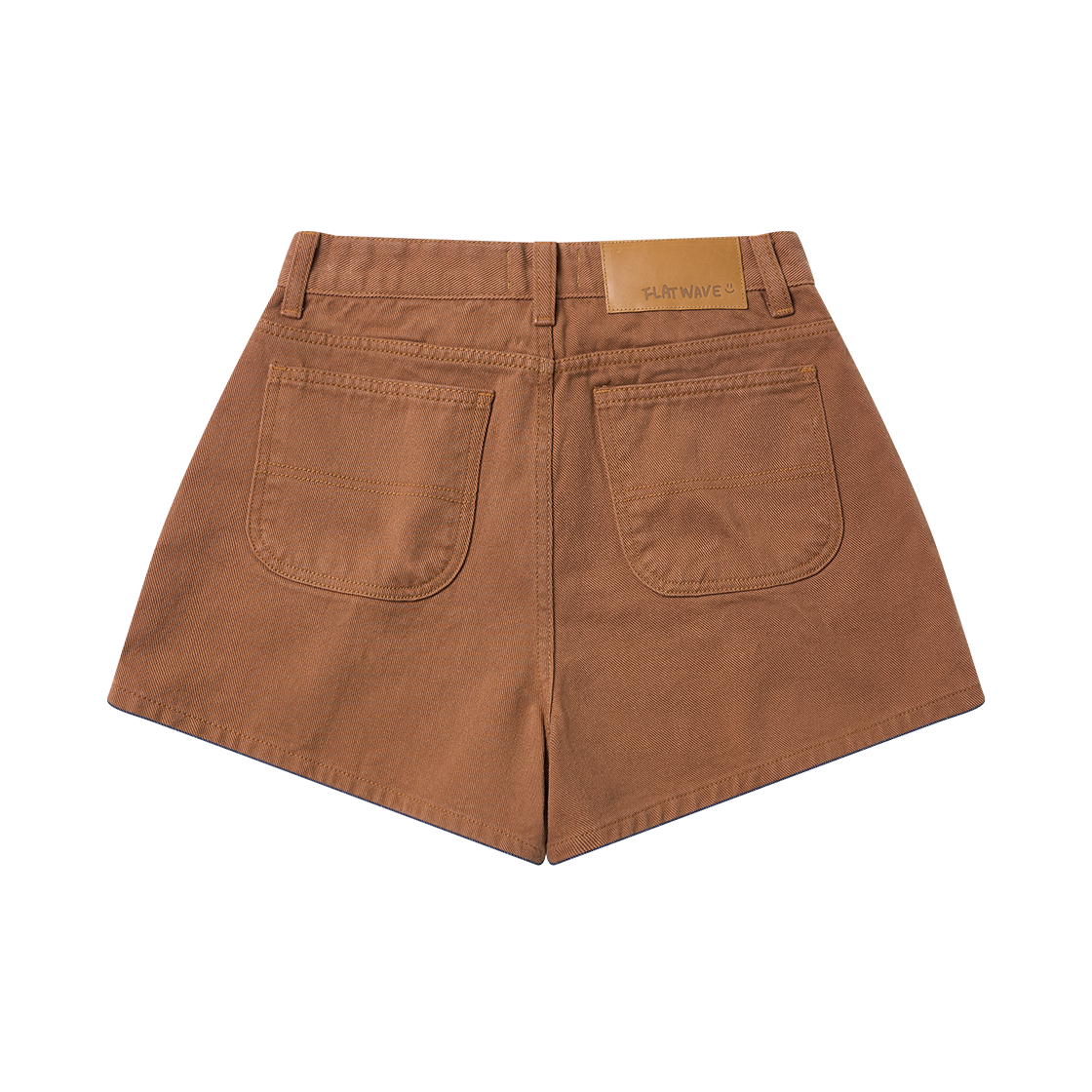 플랫웨이브 인 서울 세나 코튼 쇼츠 - 워시드 브라운(Flatwave in Seoul Sena Cotton Shorts Washed Brown) - 2