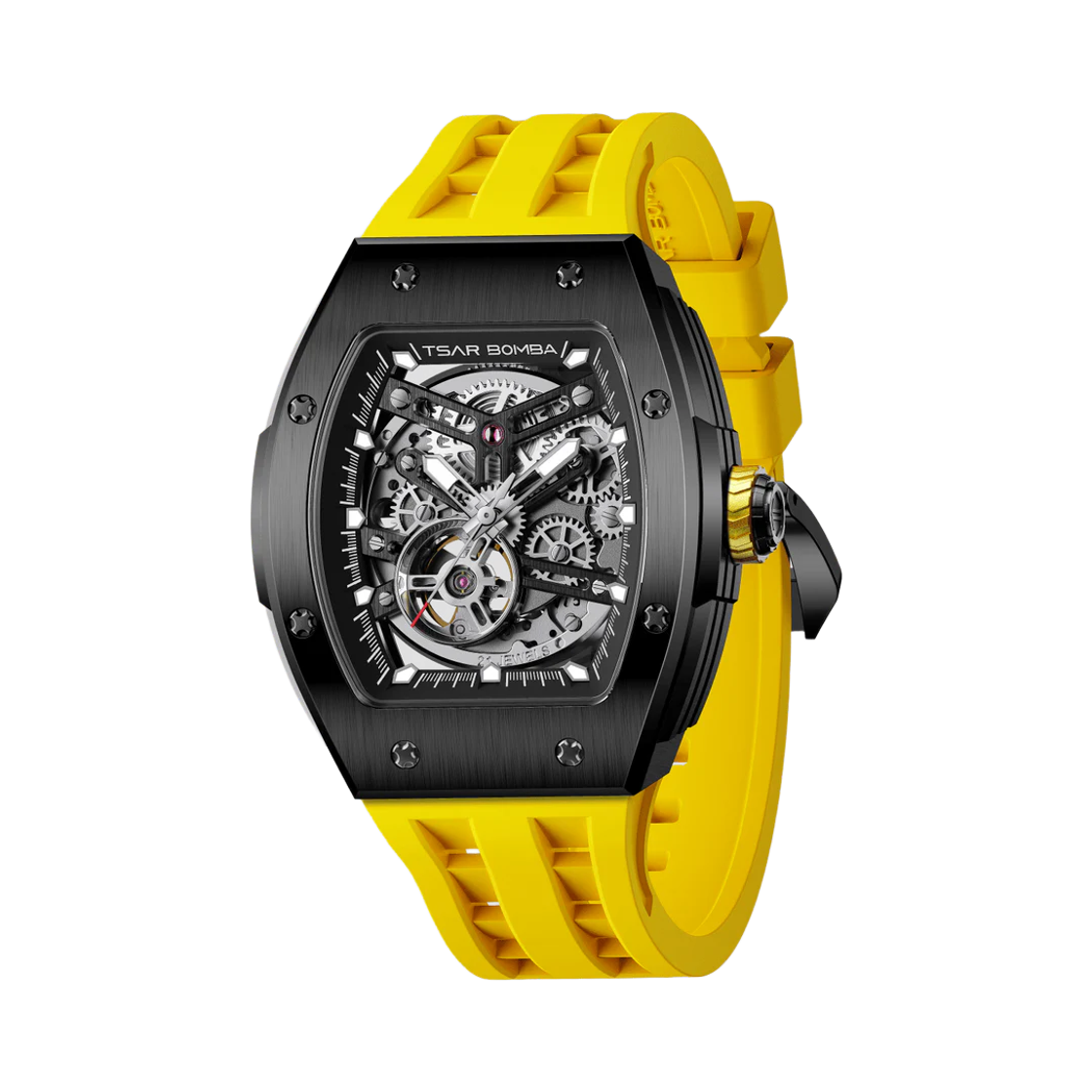차르봄바 엘리멘탈 오토매틱 워치 TB8228A 블랙 옐로우(Tsar Bomba Elemental Automatic Watch TB8228A Black Yellow)