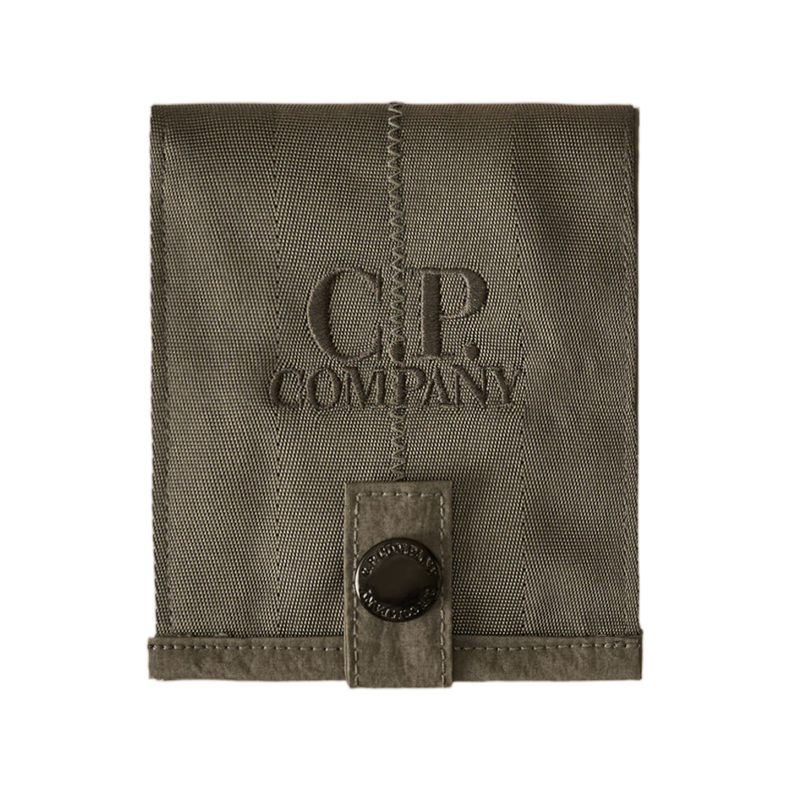 C.P. 컴퍼니 헤링본 월렛 건메탈 그레이 - 26SS(C.P. Company Herringbone Wallet Gunmetal Grey - 26SS)