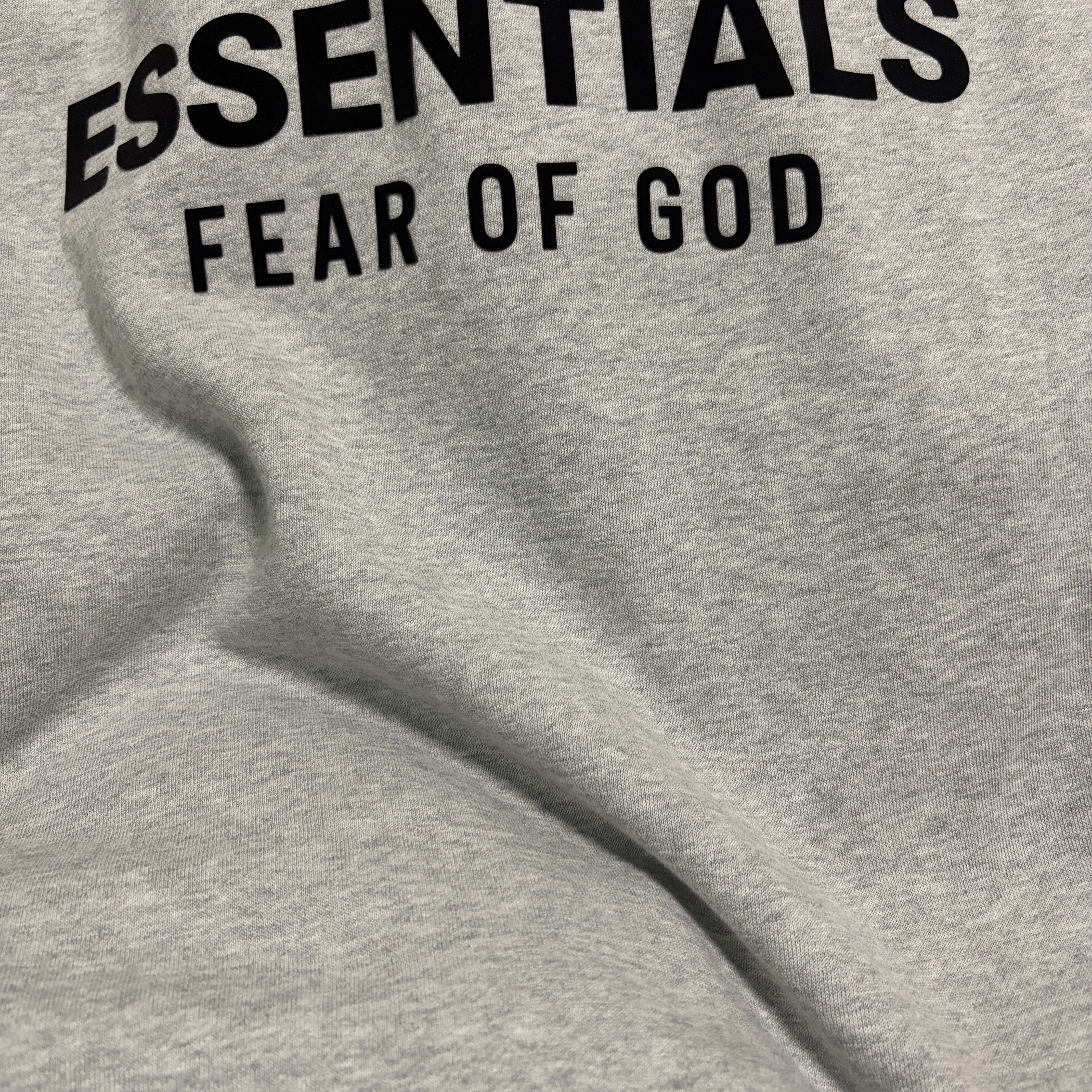 Essentials Fleece Crewneck Light Heather Grey - 24FW 착용 스타일