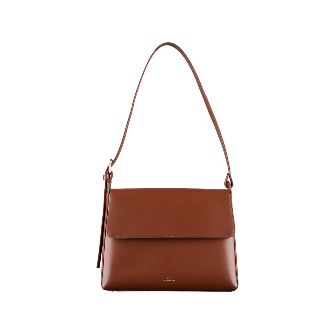 PXBRU-F61924-CAD A.P.C. Virginie Flap Bag Noisette