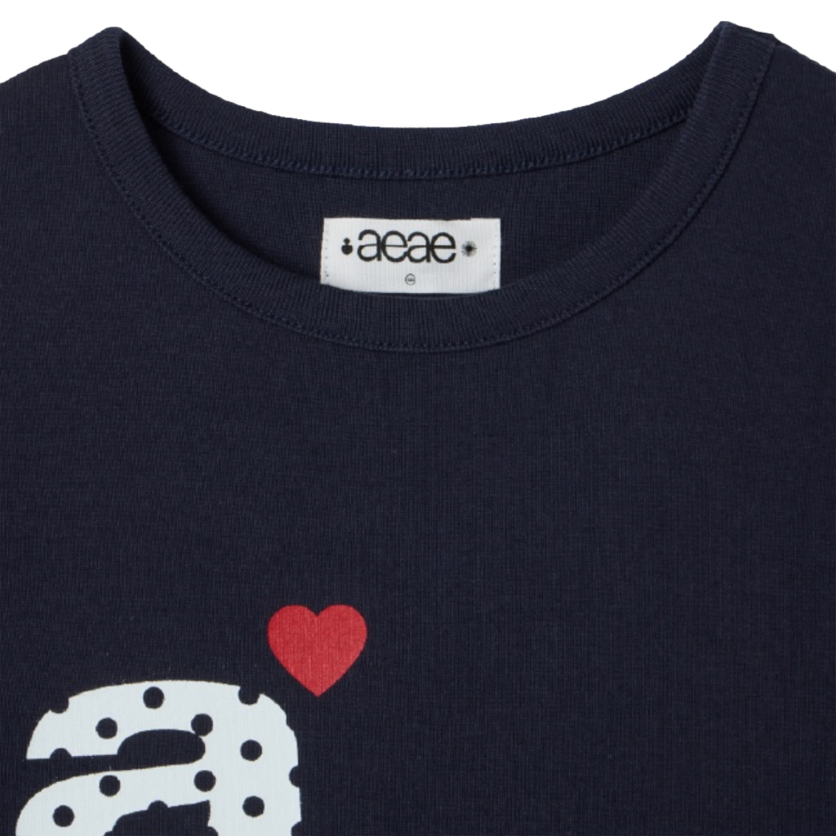 [오프라인 전용] 에이이에이이 우먼 도트 스몰 레터 티 네이비 - 26SS([오프라인 전용] AEAE Women Dot Small Letter Tee Navy - 26SS) - 3