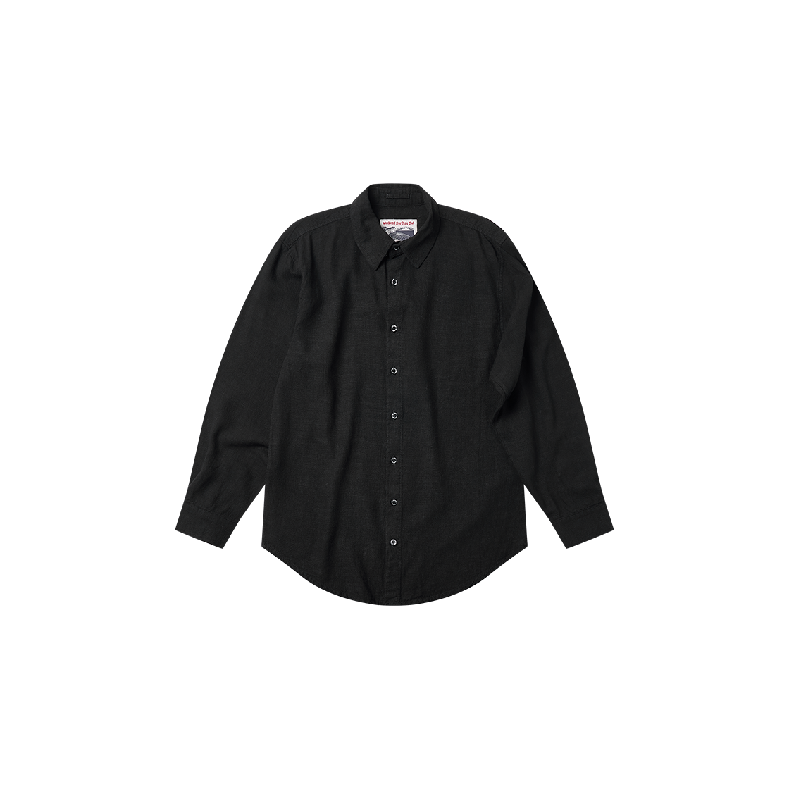 플랫웨이브 인 서울 로엔 린넨 롱슬리브 셔츠 블랙(Flatwave in Seoul Loen Linen Longsleeve Shirt Black)