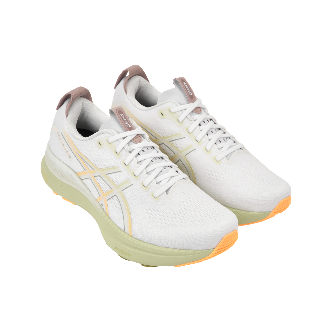 아식스 젤 카야노 32 화이트 오렌지 글로우 - 4E 엑스트라 와이드(Asics Gel-Kayano 32 White Orange Glow - 4E Extra Wide) - 4