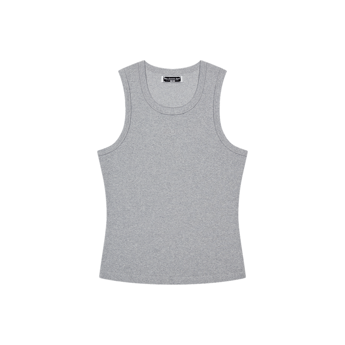에이치덱스 에센셜 리브드 바디핏 탱크 멜란지 그레이(HDEX Essential Ribbed Body Fit Tank Melange Gray)