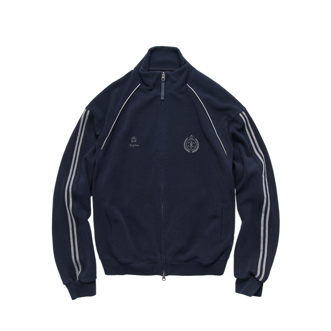 HM6PJU3291I0 Polyteru Human Index Human Retro Jersey Track Top Navy