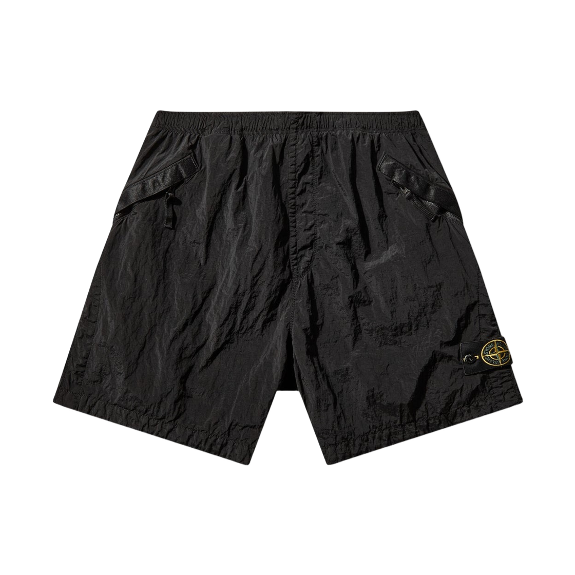 스톤 아일랜드 L100008 나일론 메탈 에코닐 엘라스틱 웨이스트 컴포트 핏 쇼츠 블랙 - 26SS(Stone Island L100008 Nylon Metal In Econyl Elasticated Waist Comfort-Fit Shorts Black - 26SS) - 1