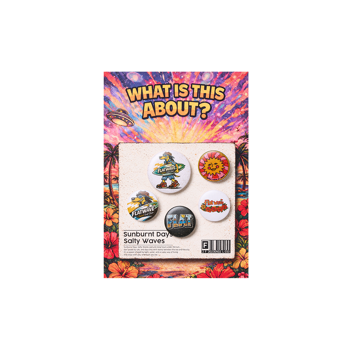플랫웨이브 인 서울 선브런트 핀 뱃지 세트 - 노말(Flatwave in Seoul Sunbrunt Pin Badge Set Normal) - 1