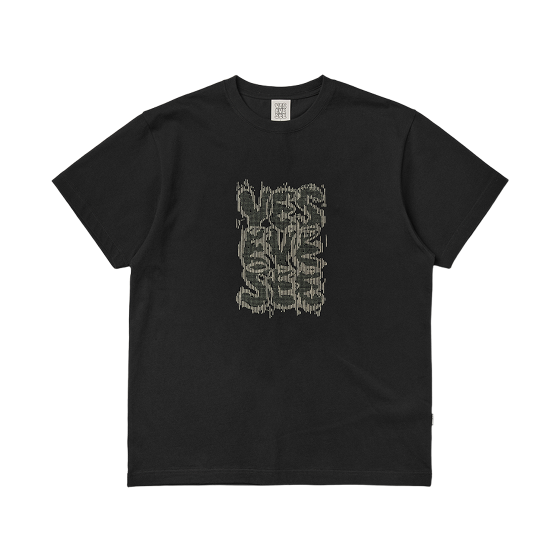 [더블적립]예스아이씨 씨-로고 도트 티셔츠 블랙