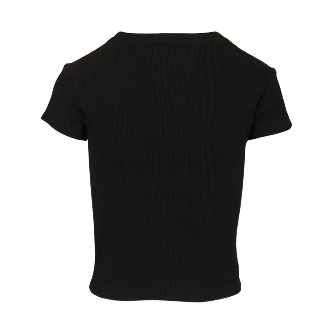 (W) 비비안 웨스트우드 립 저지 베이비 페루 크롭 티셔츠 블랙((W) Vivienne Westwood Rib Jersey Baby Peru Cropped T-Shirt Black) - 2