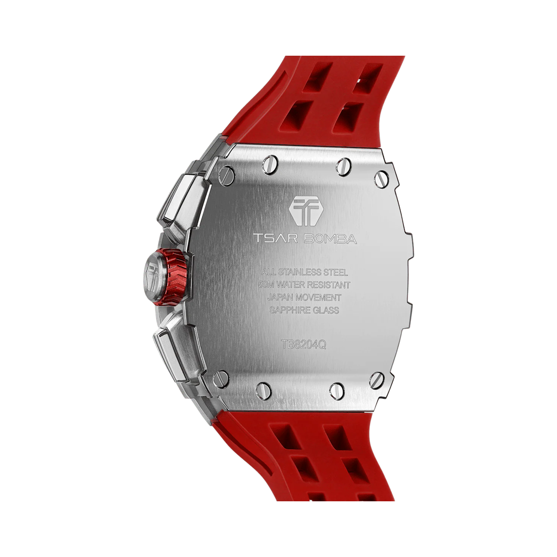 차르봄바 엘리멘탈 크로노그래프 캘린더 쿼츠 워치 TB8204Q-33 실버 레드(Tsar Bomba Elemental Chronograph Calendar Quartz  TB8204Q-33 Silver Red) - 2