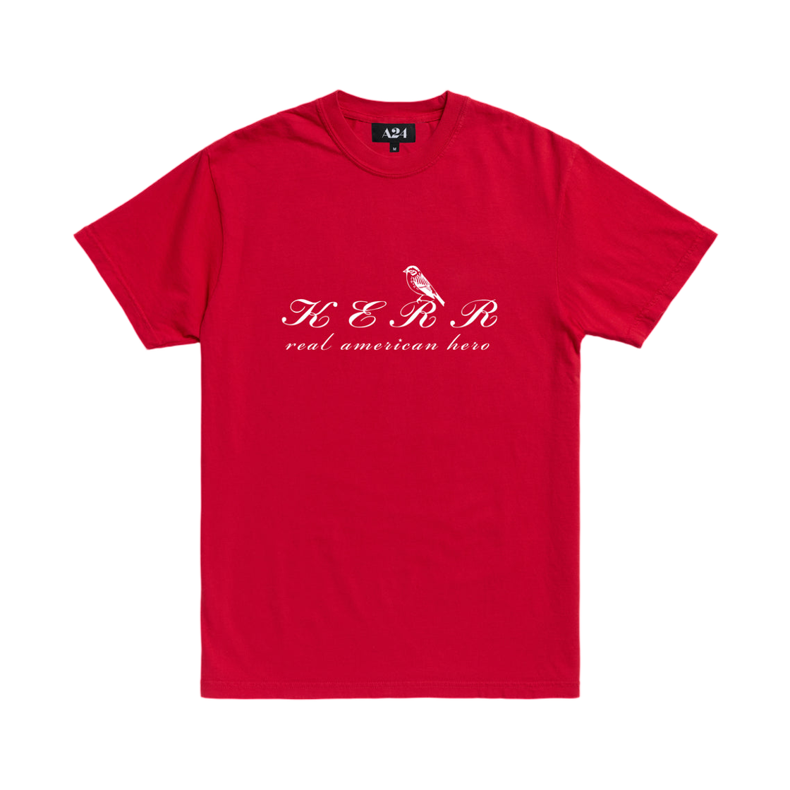 A24 더 스매싱 머신 리얼 아메리칸 히어로 티셔츠 레드(A24 The Smashing Machine Real American Hero T-Shirt Red)
