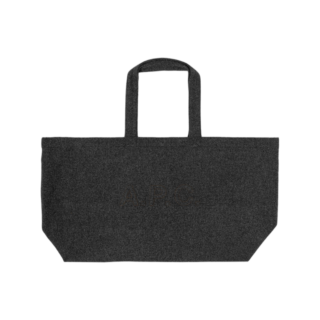 WVBEK-M67050-PLC A.P.C. Trapeze Shopping Bag Anthracite Chine