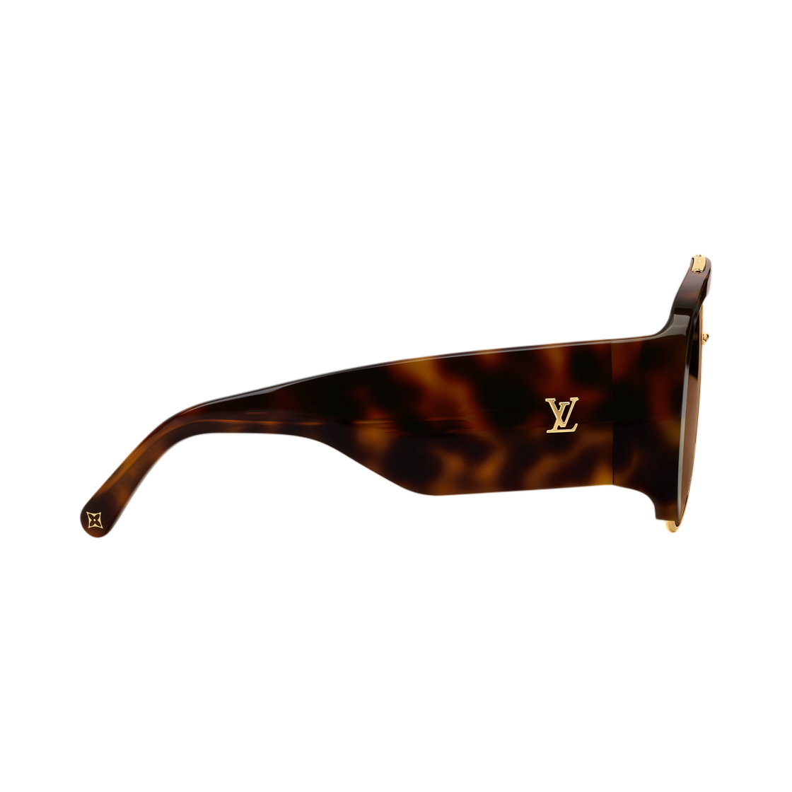 (W) 루이비통 LV 비전 파일럿 선글라스 다크 톨토이즈쉘((W) Louis Vuitton LV Vision Pilot Sunglasses Dark Tortoiseshell) - 2