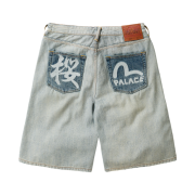 Palace x Evisu Long Denim Short Reverse Indigo - 26SS