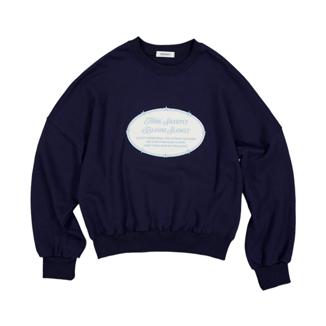 뮈르뮈르 슈슈 펄패치 스웻셔츠 네이비(Murmure Shushu Pearl Patch Sweatshirt)