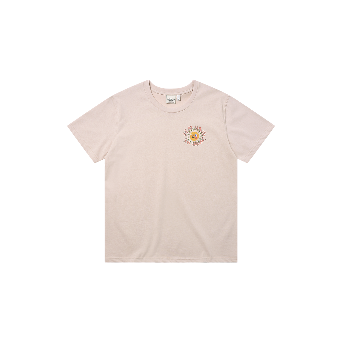플랫웨이브 인 서울 니로 프린트 티셔츠 베이지(Flatwave in Seoul Nilo Print T-Shirts Beige)
